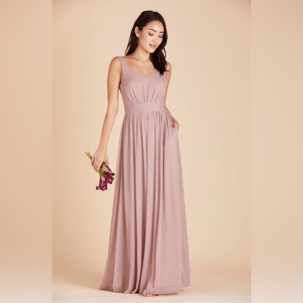 Birdie Grey Jan Dress Rose Quartz Bridesmaid Prom Formal Gown - Picture 3 of 10